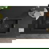 Mexen Mario lavello cucina in granito a 2 vasche con rubinetto Aster, nero/metallo argento - 6504-73-73450-70-B