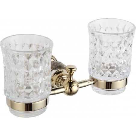 Mexen Estela dubbele tandenborstelhouder, goud - 7011552-50