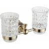 Mexen Estela doble vaso para cepillos de dientes, dorado - 7011552-50