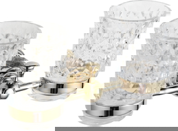 Mexen Estela copo duplo para escovas de dentes, dourado - 7011552-50