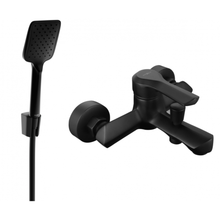 Mexen Sabre R62 črna kopalniška armatura s prho - 7213R62-70