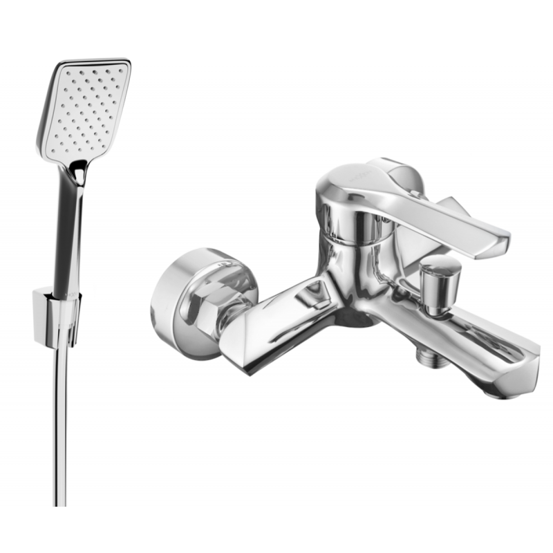 Mexen Sabre R62 misturadora de banheira com conjunto de chuveiro, cromado - 7213R62-00