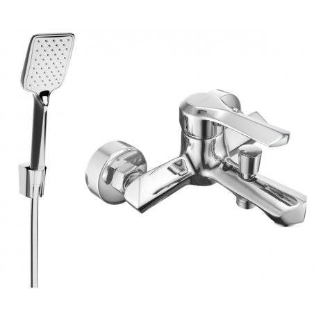 Mexen Sabre R62 bath mixer with shower set, chrome - 7213R62-00