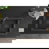Mexen Mario Granitspüle 2-Becken mit Küchenarmatur Aster, schwarz gesprenkelt - 6504-76-73450-70-B