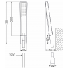 Mexen Sabre R72 Badewannenarmatur mit Duschset, Chrom - 7213R72-00
