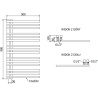 Mexen Neptun decoratieve badkamer radiator 900 x 500 mm, 369 W, zwart - W101-0900-500-00-70