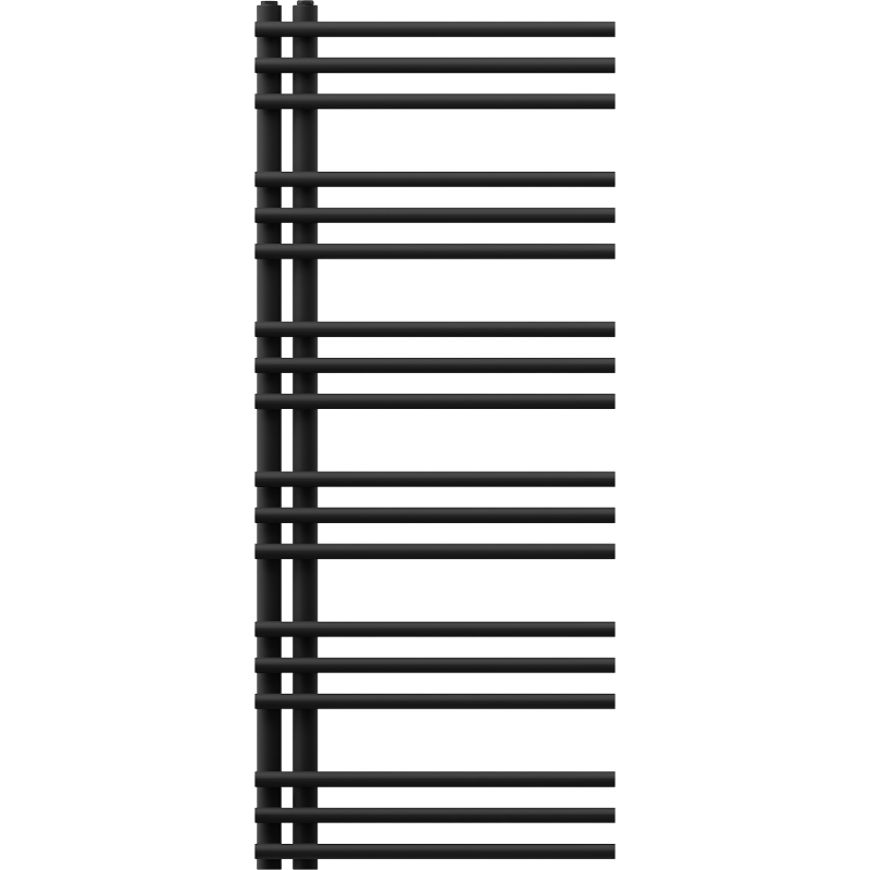 Mexen Neptun dekorativ badrumsradiator 1200 x 500 mm, 456 W, svart - W101-1200-500-00-70