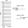 Mexen Neptun radiateur décoratif de salle de bain 1400 x 500 mm, 532 W, noir - W101-1400-500-00-70