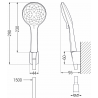 Mexen Sabre R74 bateria wannowa z zestawem prysznicowym, chrom - 7213R74-00