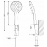 Mexen Sabre R74 robinet de baignoire avec ensemble de douche, chrome - 7213R74-00