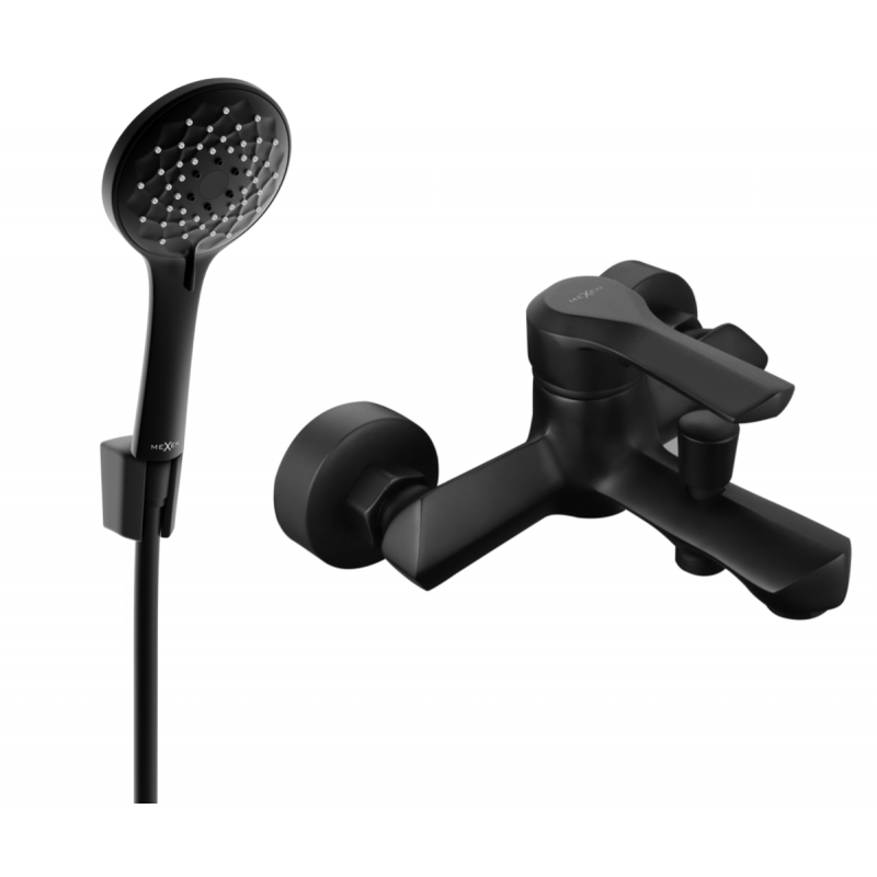 Mexen Sabre R74 grifo de bañera con conjunto de ducha, negro - 7213R74-70