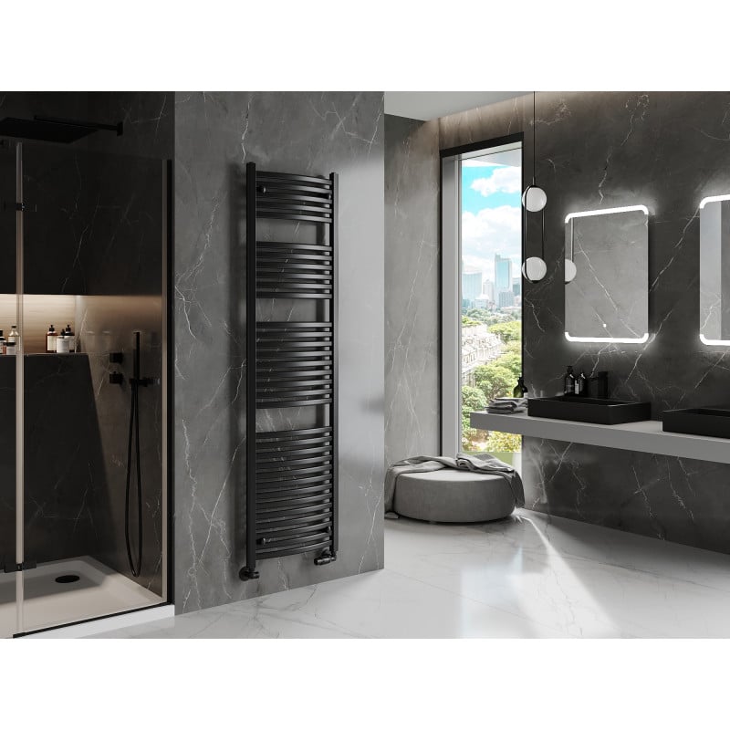 Mexen Helios badkamerradiator 1800 x 500 mm, 844 W, zwart - W103-1800-500-00-70