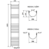 Mexen Eros radiateur de salle de bains 1600 x 318 mm, 551 W, noir - W112-1600-318-00-70