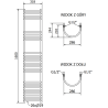 Mexen Eros vannitoa radiaator 1600 x 318 mm, 551 W, must - W112-1600-318-00-70