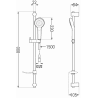 Mexen Kama DF05 zestaw wannowy, chrom - 72503DF05-00
