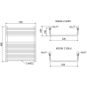 Mexen Apollo badkamer radiator 660 x 550 mm, 386 W, zwart - W117-0660-550-00-70