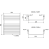Mexen Apollo vannitoa radiaator 660 x 550 mm, 386 W, must - W117-0660-550-00-70
