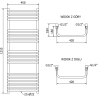 Mexen Apollo vannitoa radiaator 1210 x 450 mm, 566 W, valge - W117-1210-450-00-20
