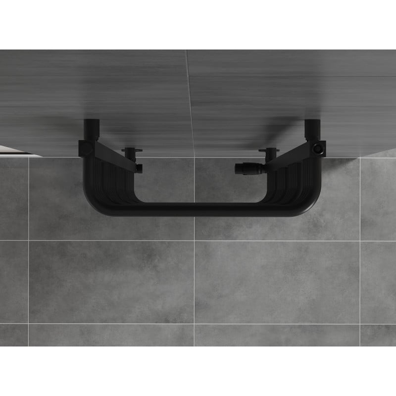 Mexen Apollo radiatore da bagno 1210 x 450 mm, 566 W, nero - W117-1210-450-00-70
