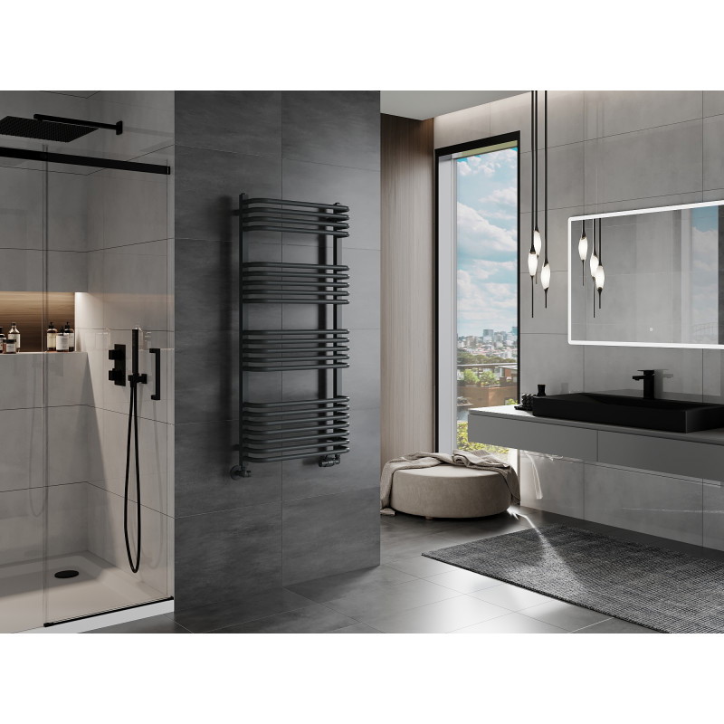 Mexen Apollo grzejnik łazienkowy 1210 x 550 mm, 641 W, antracyt - W117-1210-550-00-66