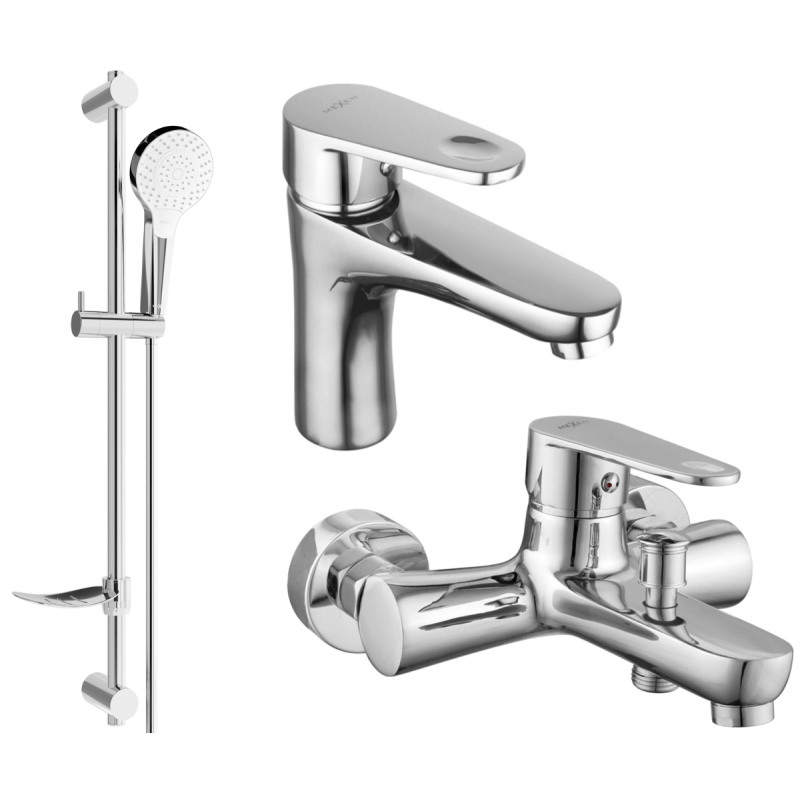 Mexen Kama DF05 bath set, chrome - 72503DF05-00