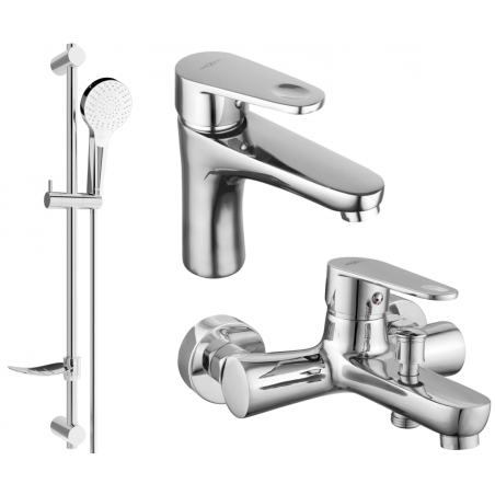 Mexen Kama DF05 bath set, chrome - 72503DF05-00