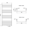 Mexen Apollo badkamerradiator 1210 x 550 mm, 641 W, zwart - W117-1210-550-00-70