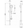 Mexen Kama DF05 zestaw wannowy, czarny - 72503DF05-70