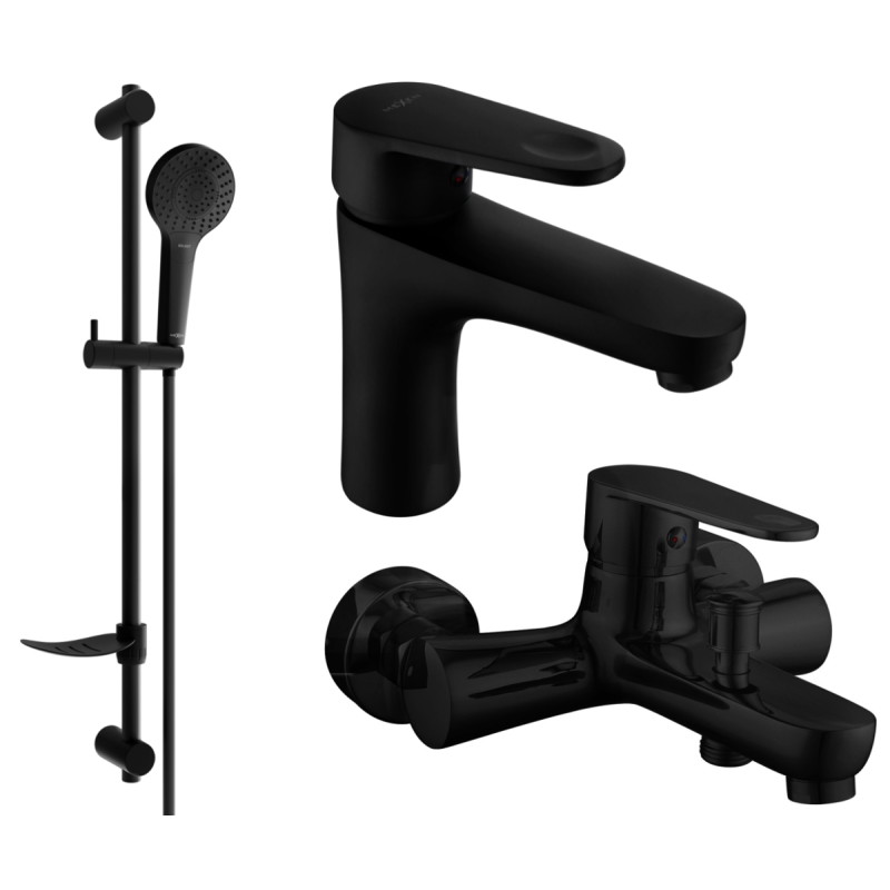 Mexen Kama DF05 vannikomplekt, must - 72503DF05-70