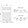 Mexen Pluton radiateur de salle de bain 800 x 500 mm, 410 W, noir - W106-0800-500-00-70