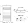 Mexen Pluton vannitoa radiaator 800 x 500 mm, 410 W, must - W106-0800-500-00-70