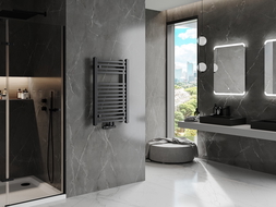 Mexen Pluton radiador de baño 800 x 500 mm, 410 W, negro - W106-0800-500-00-70