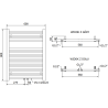 Mexen Pluton radiator badkamer 800 x 600 mm, 476 W, zwart - W106-0800-600-00-70