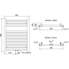 Mexen Pluton vannitoa radiaator 800 x 600 mm, 476 W, must - W106-0800-600-00-70