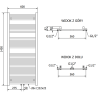 Mexen Pluton vannitoa radiaator 1450 x 600 mm, 835 W, must - W106-1450-600-00-70