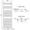 Mexen Pluton badkamer radiator 1700 x 600 mm, 991 W, wit - W106-1700-600-00-20