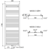 Mexen Pluton Badezimmerheizkörper 1700 x 600 mm, 991 W, schwarz - W106-1700-600-00-70