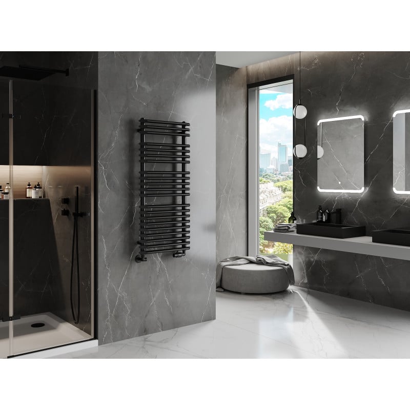 Mexen Akan badkamer radiator 1080 x 500 mm, 784 W, zwart - W121-1080-500-00-70