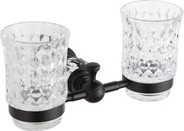 Mexen Estela doble vaso para cepillos, negro - 7011552-70