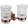 Mexen Estela double toothbrush holder, rose gold - 7011552-60