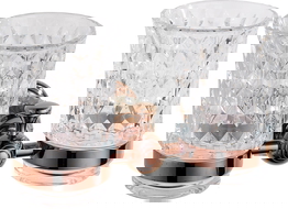 Mexen Estela divkārša zobu suku turētāja glāze, rozā zelts - 7011552-60