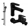 Mexen Kama DS05 conjunto de banheira, preto - 72503DS05-70