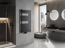 Mexen Uran radiador de baño 1200 x 600 mm, 623 W, negro - W105-1200-600-00-70