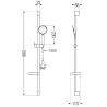 Mexen Kama DS75 vannikomplekt, kroom - 72503DS75-00