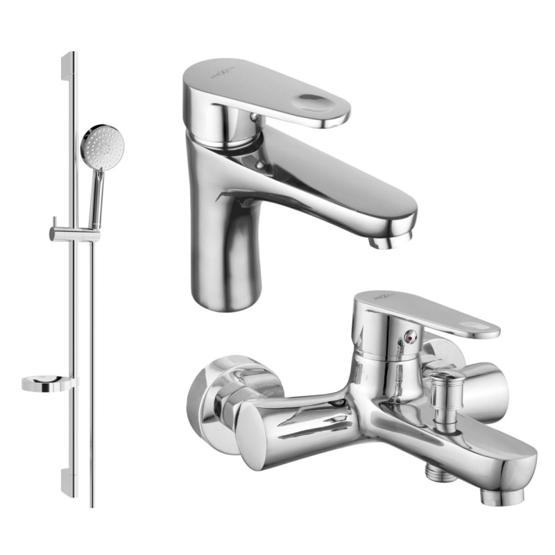 Mexen Kama DS75 bathtub set, chrome - 72503DS75-00