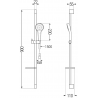 Mexen Kama DF05 doucheset, chroom - 72504DF05-00