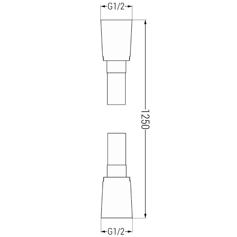 Mexen dušivoolik 125 cm, kroom - 79425-00