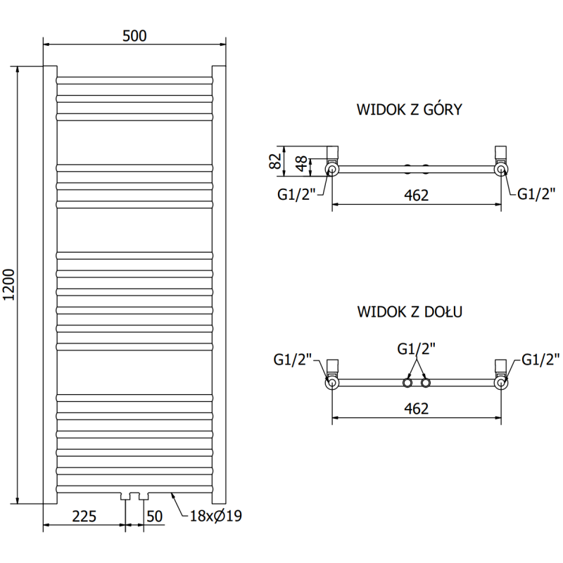 Mexen Yodo kylpyhuoneen lämmitin 1200 x 500 mm, 382 W, valkoinen - W113-1200-500-00-20