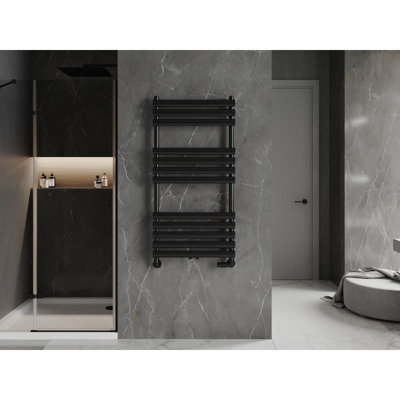 Mexen Jowisz badrumselement 1200 x 600 mm, 594 W, svart - W107-1200-600-00-70