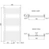 Mexen Jowisz bathroom radiator 1200 x 600 mm, 594 W, black - W107-1200-600-00-70